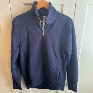 Like New Women’s Lululemon Size 10 Navy 1/4 Zip Quilted Pullover